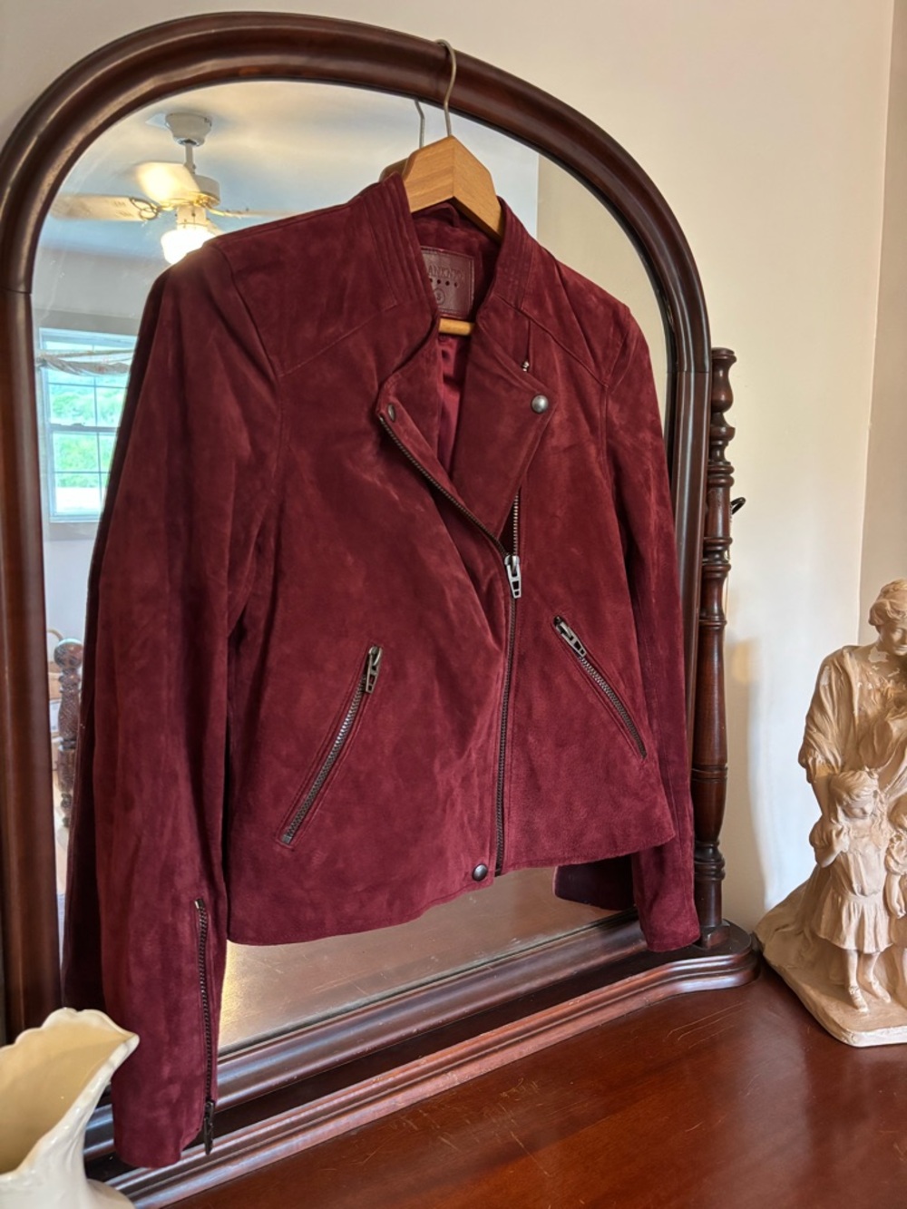 Blank NYC 100% Leather Suede Moto Jacket Size Small